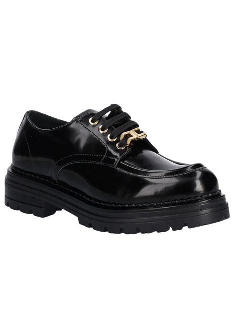 Scarpe bambina nere in pelle ElISABETTA FRANCHI | F4A4E0402/PIANERO